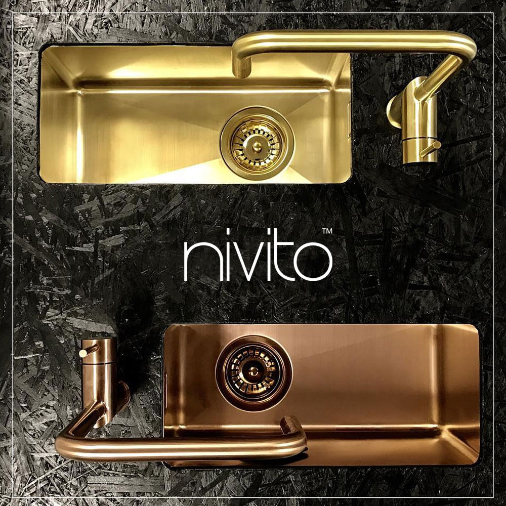 Copper Kitchen Sink - Nivito CU-180-BC