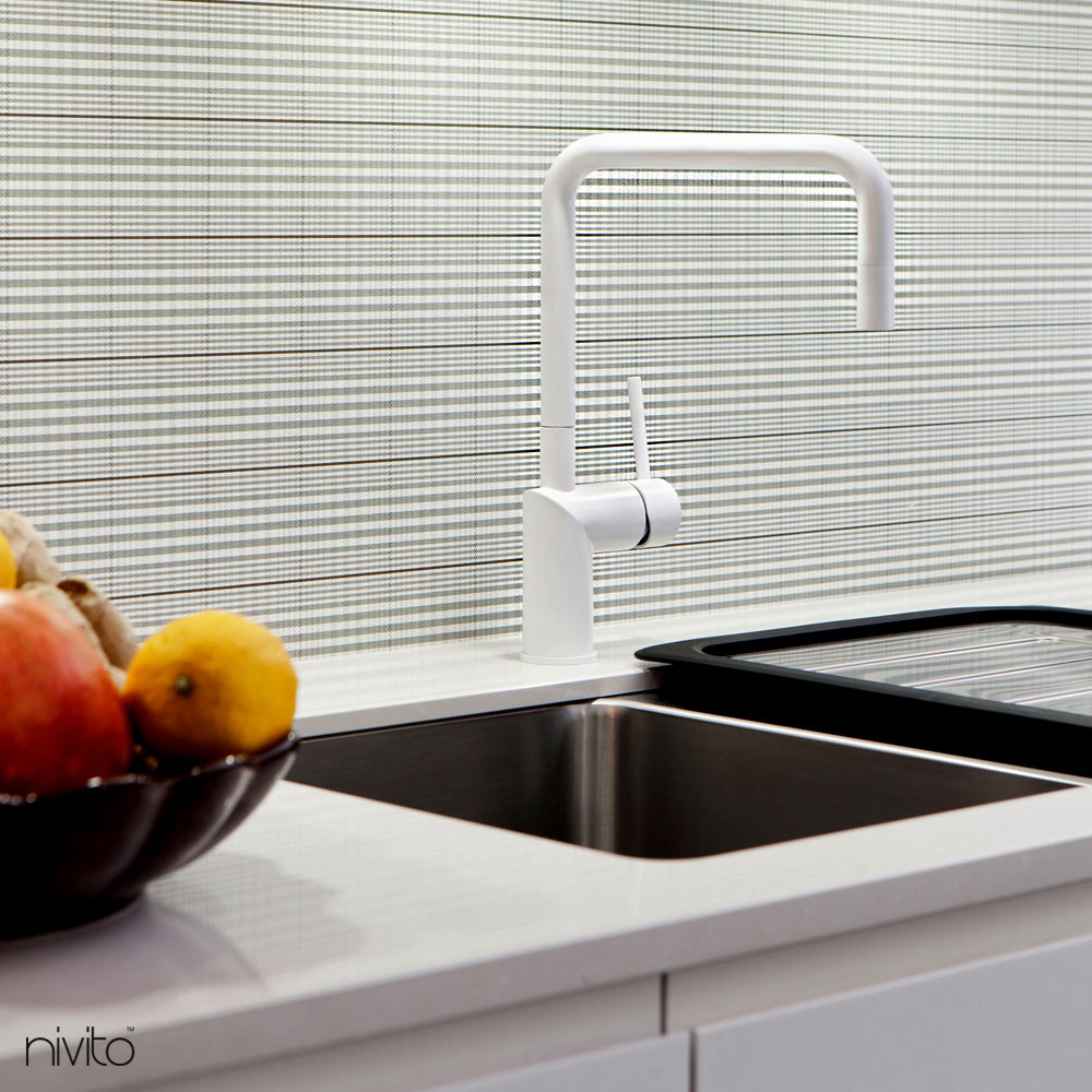 White Kitchen Tap - Nivito RH-330