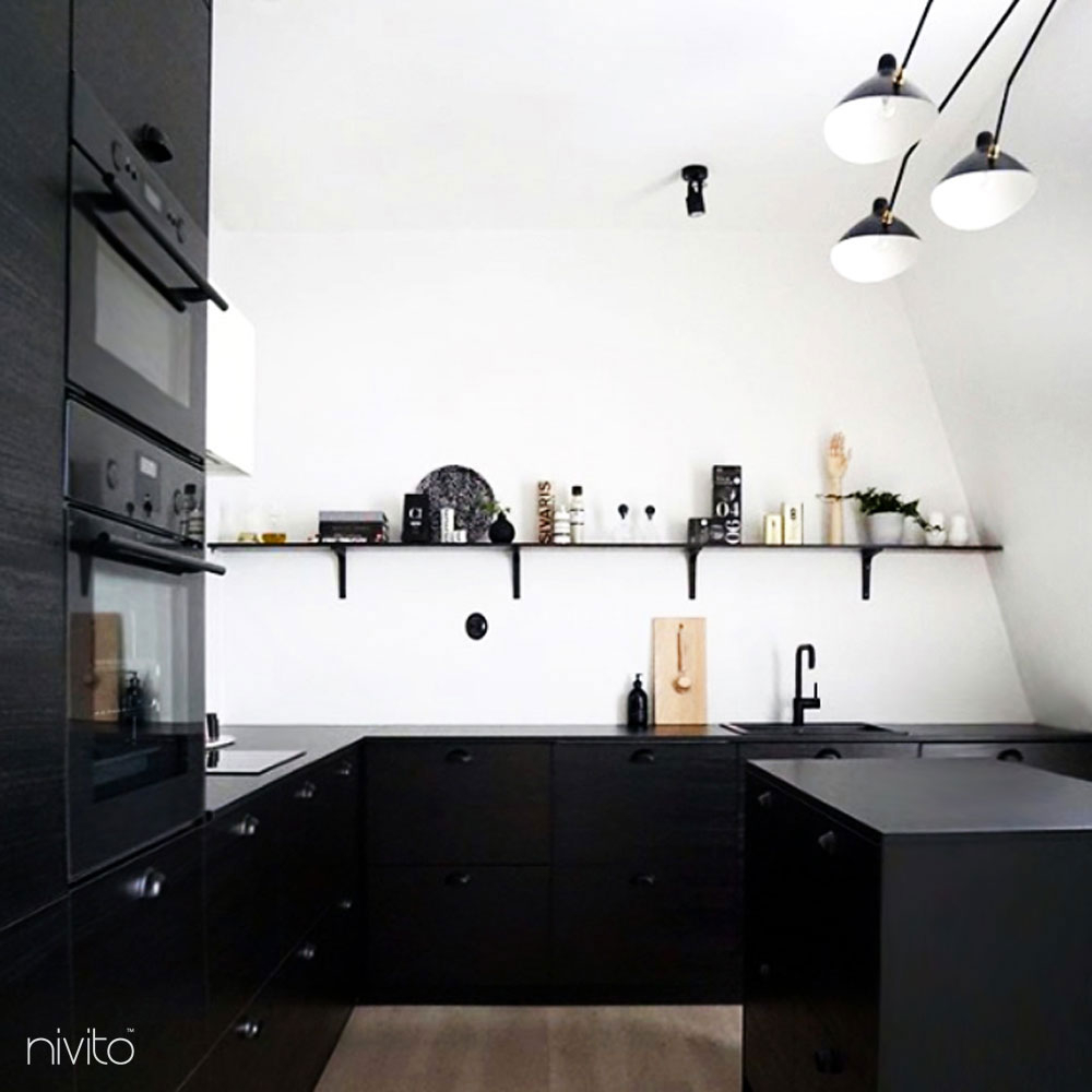 Black Kitchen Tap - Nivito RH-320