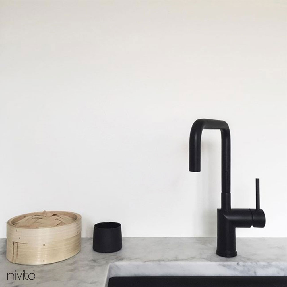 Black Kitchen Tap - Nivito RH-320