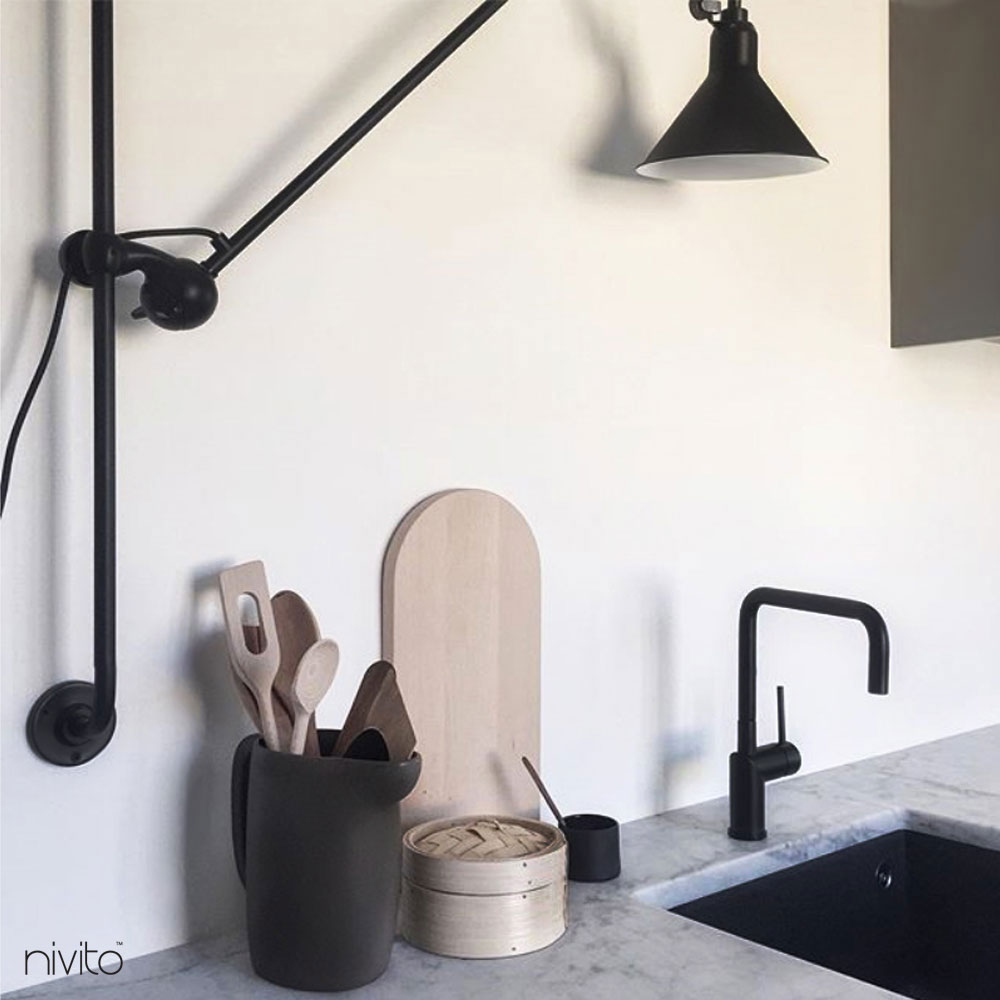 Black Kitchen Tap - Nivito RH-320