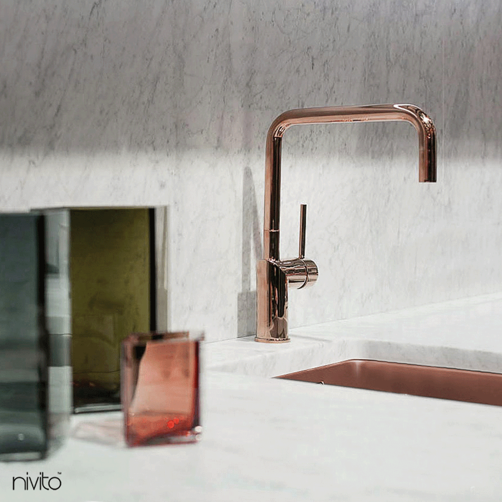 Copper Kitchen Sink - Nivito CU-180-BC