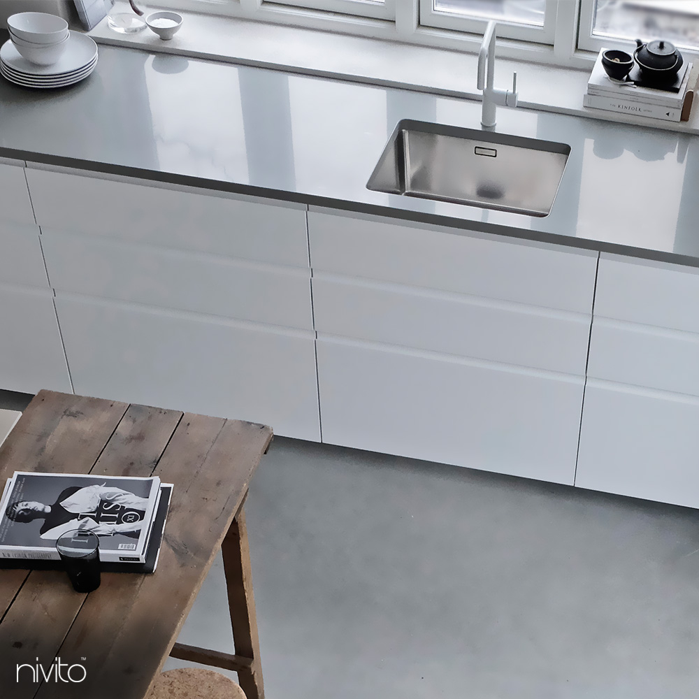 White Kitchen Sink Mixer Tap - Nivito RH-330