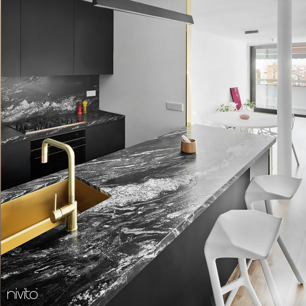 Brass/Gold Kitchen Sink Mixer Tap - Nivito RH-340