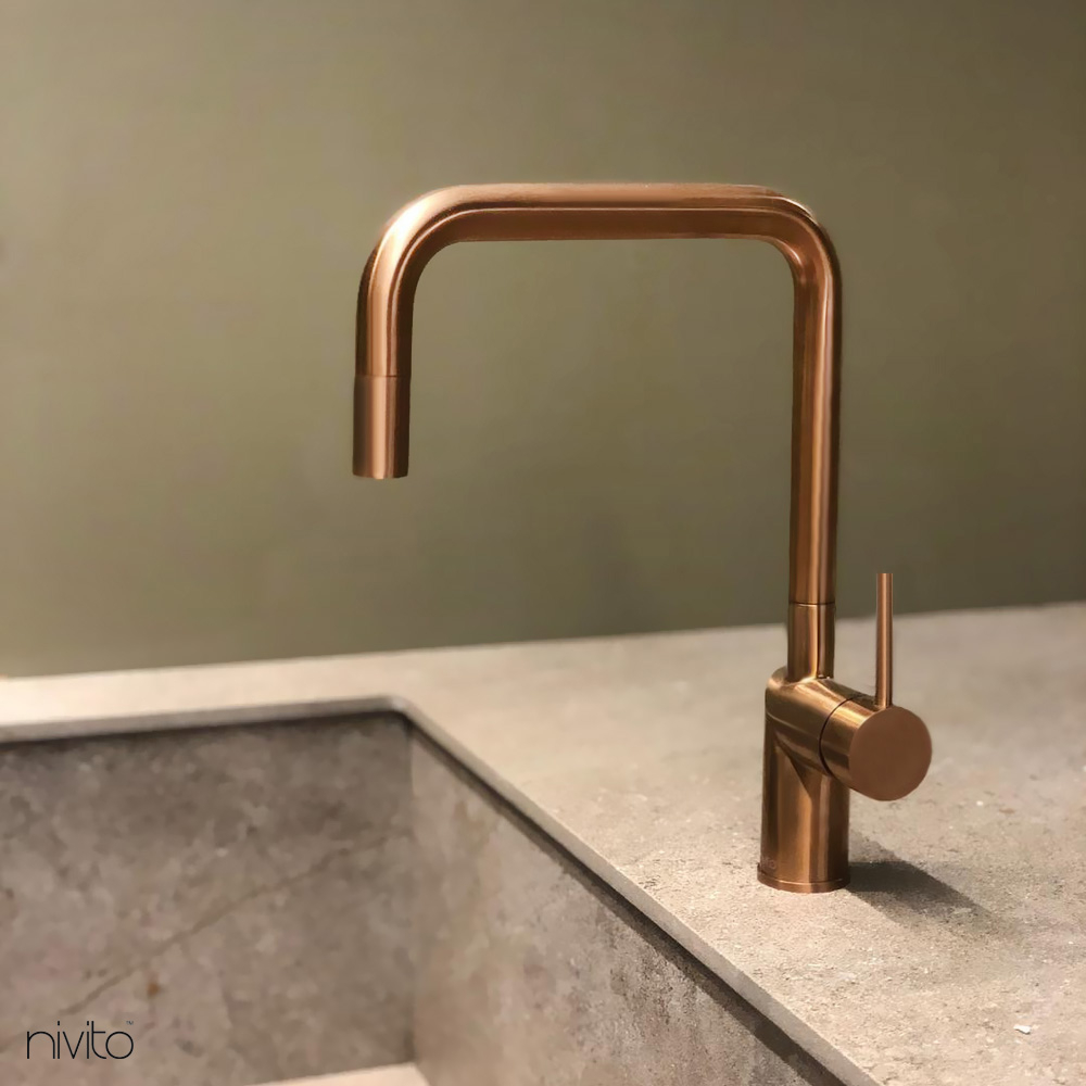 Copper Kitchen Sink Mixer Tap - Nivito RH-350