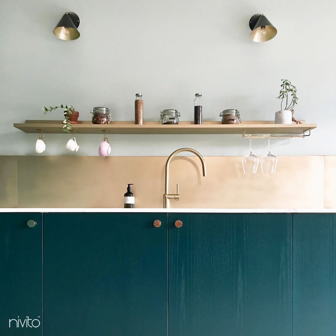 Brass/Gold Kitchen Tap - Nivito RH-140