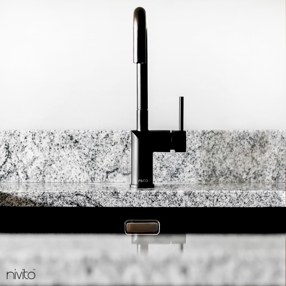 Black Kitchen Tap - Nivito RH-320