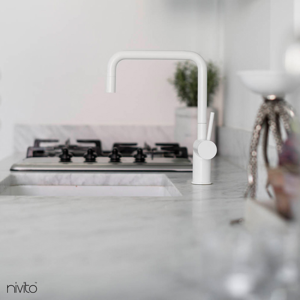 White Kitchen Tap - Nivito RH-330