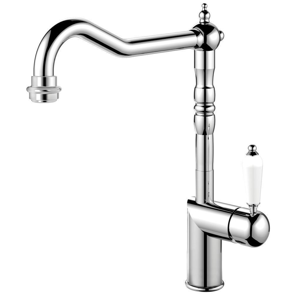 Kitchen Mixer Tap - Nivito CL-110 White Porcelain handle