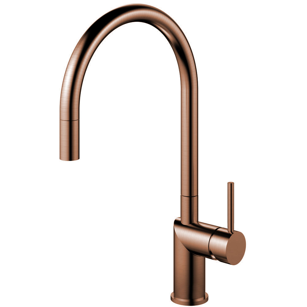 Copper Kitchen Sink Mixer Tap Pullout hose - Nivito RH-150-EX