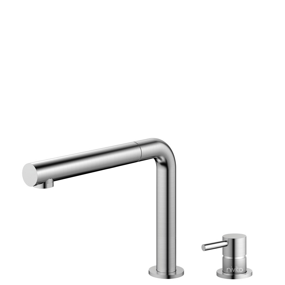 Stainless Steel Mixer Tap Pullout hose / Seperated Body/Pipe - Nivito RH-600-VI