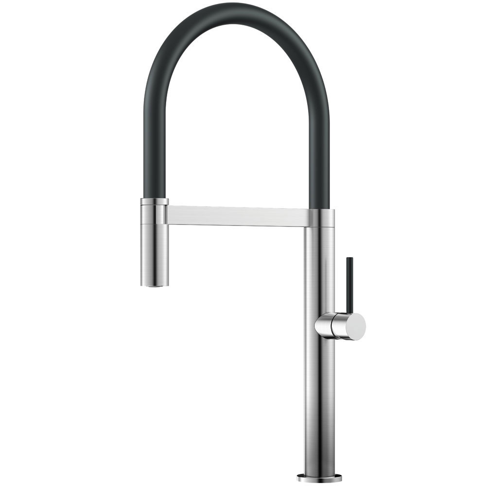 Stainless Steel Tapware Pullout hose / Brushed/Black - Nivito SH-200