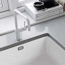 White Kitchen Sink - Nivito CU-500-GR-WH