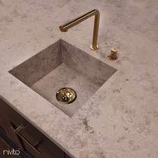 Brass/Gold Kitchen Mixer Tap Pullout hose / Seperated Body/Pipe - Nivito RH-640-VI