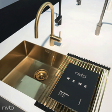 Brass/Gold Kitchen Sink - Nivito CU-500-180-BB