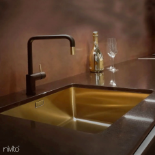 Brass/Gold Kitchen Sink - Nivito CU-500-BB