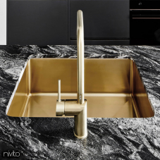 Gold brass kitchen sink