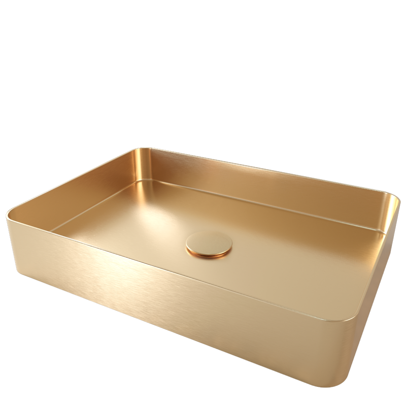 Gold bathroom sink - Nivito ED-500-BB