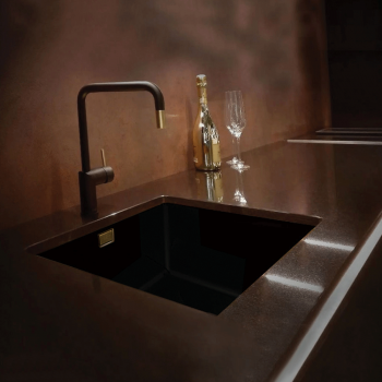 Black kitchen sink - Nivito 1-CU-500-GR-BL